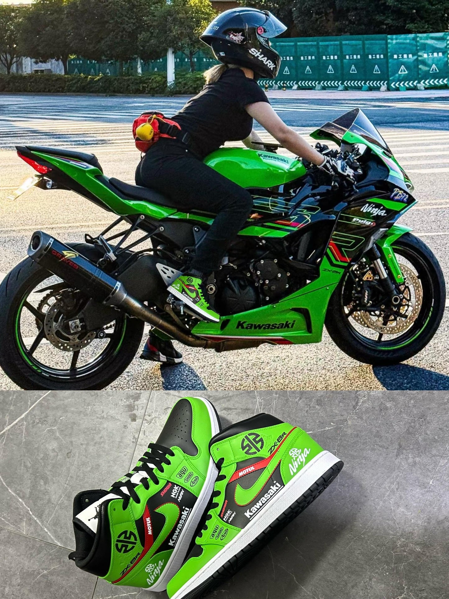 RiderSneaks – Custom Moto High‑Top Sneakers